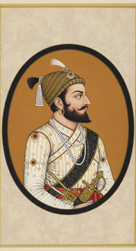 Historical Miniature Painting of Chhatrapati Shivaji Maharaj