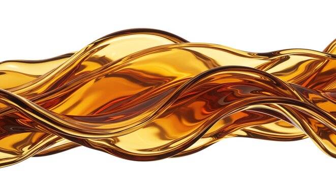 Liquid swirl with golden brown color