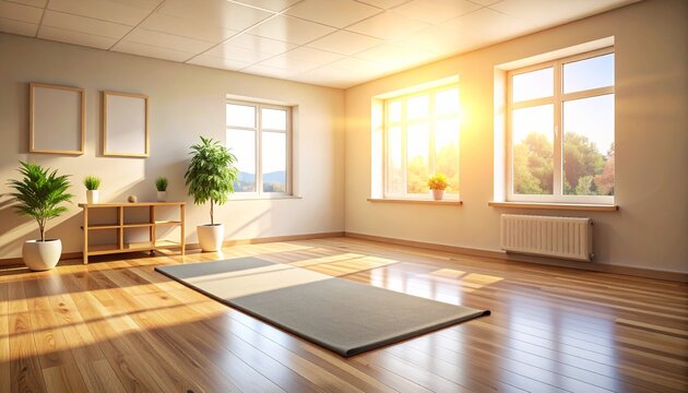 Bright interior design with hardwood floors and natural light.
