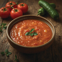 gazpacho on table