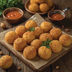 croquetas on table