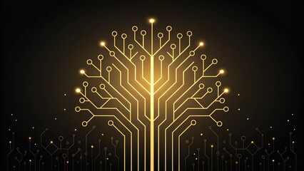 Abstract technology background with glowing line