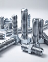 Bolts and nuts close-up