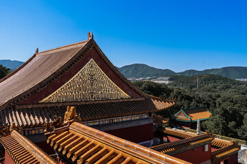  Tower of Fragrance of Buddha, Summer Palace, Beijing, China. Chinese characters say 'Buddha Fragrance Tower'