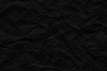 Macro crumpled black paper texture,Black paper background. Old crumpled texture.
