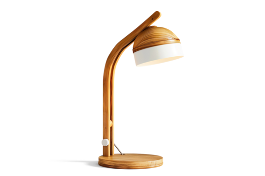  Wooden Desk Lamp on a transparent background