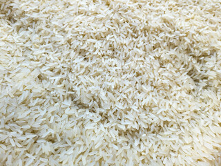 A scattering of translucent long grain rice