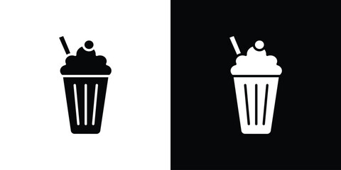 Milkshake icon Concept. vector design and illustration.