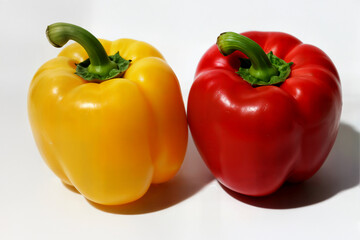 bellpeppers yellow pepper red pepper isolated concept pimientos pimiento amarillo pimiento rojo concepto aislado poivrons poivron jaune poivron rouge concept isolé dolmalik biber
