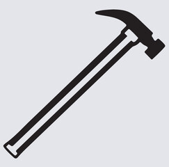 hammer silhouette vector art illustration, hammer icon