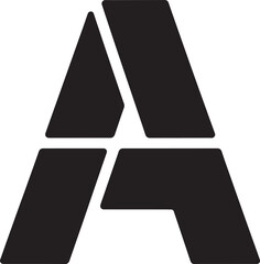 Abstract Letter A Logo Design Concept with Geometric Shapes and Modern Typography Style Icon