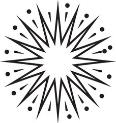 Dynamic Burst Design with Dots and Lines for Energetic Backgrounds and Graphic Elements