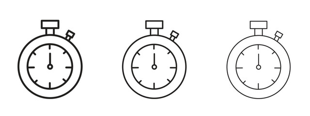 Timer icon Illustration Eps10. Line with editable stroke