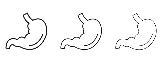 Stomach icon Illustration Eps10. Line with editable stroke