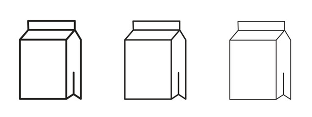 Paper bag icon Illustration Eps10. Line with editable stroke