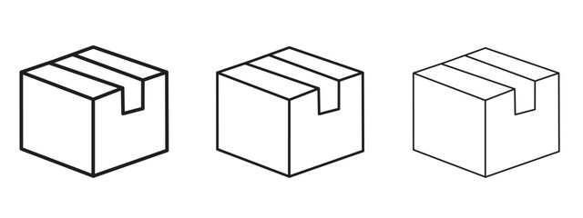 Package icon Illustration Eps10. Line with editable stroke