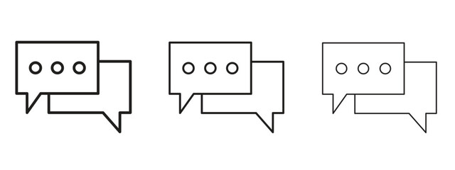 Message icon Illustration Eps10. Line with editable stroke