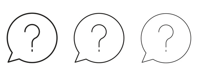 Help icon Illustration Eps10. Line with editable stroke