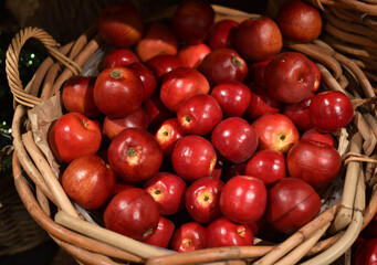 Lots of red apples. Apples background	