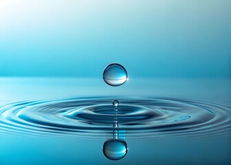 Floating Glass Like Disc On Smooth Gradient Background