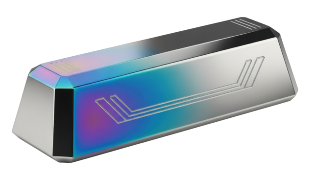 Futuristic Metal Silver Bar Object
