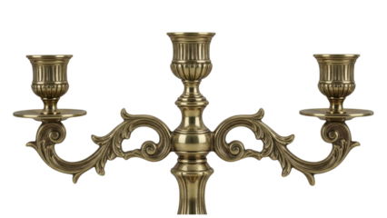 Antique Brass 3 Arm Candle Holder Candelabra
