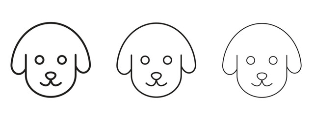 Dog icon Illustration Eps10. Line with editable stroke