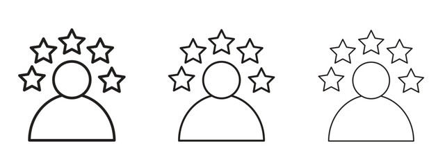 Customer loyalty icon Illustration Eps10. Line with editable stroke