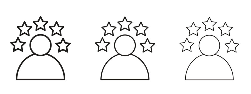 Customer loyalty icon Illustration Eps10. Line with editable stroke