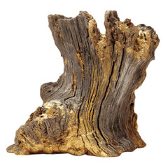 A large piece of wood with gold accents