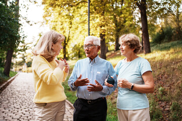 Enjoying Joyful Conversations Among Friends While Spending Time in Beautiful Nature Outdoors
