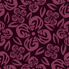 Seamless flowers pattern. Hand draw abstract pattern
