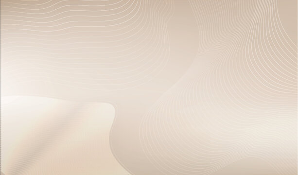 Lines on a cream background emphasize minimalist elegance. Cream and beige gradients of depth and sophistication. Vector illustration ideal for branding, posters and premium packaging.