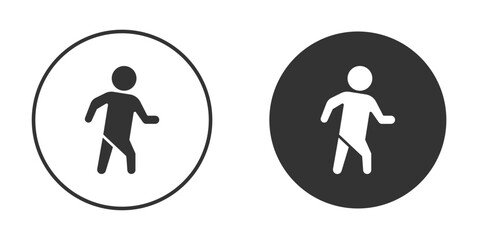 Walking icon clipart flat designs. illustration vectors