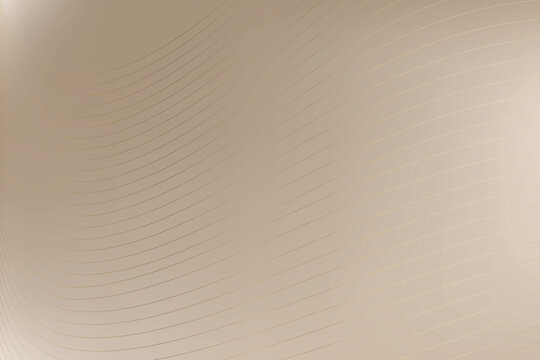 Minimalist beige background with abstract linear waves. Gentle fabric waves create a sophisticated and calming aesthetic. Great for beauty, spa or luxury product presentations. Vector illustration.