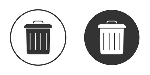 Trash icon clipart flat designs. illustration vectors