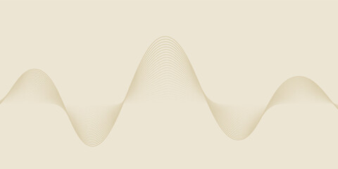 Abstract background with lines and waves. Web banner size. Element for design. Vector background for brochure, booklet, flyer, poster. Brown and beige gradient. Coffee, cafe