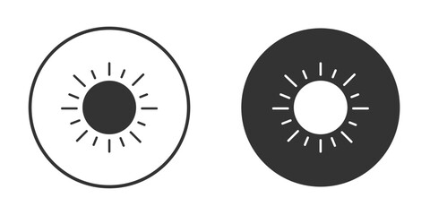 Sun icon clipart flat designs. illustration vectors