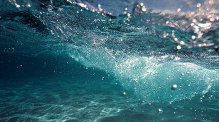 Abstract underwater wave background for website banner or header design