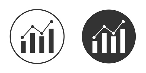 Statistics icon clipart flat designs. illustration vectors