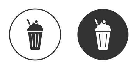Milkshake icon clipart flat designs. illustration vectors
