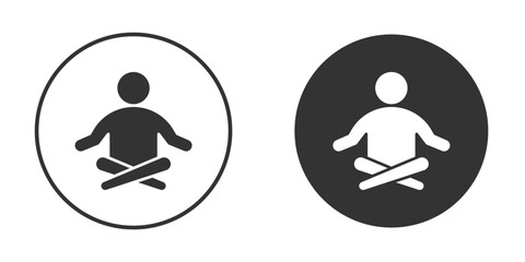 Meditation icon clipart flat designs. illustration vectors