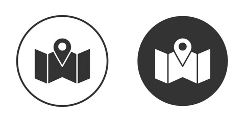 Map icon clipart flat designs. illustration vectors