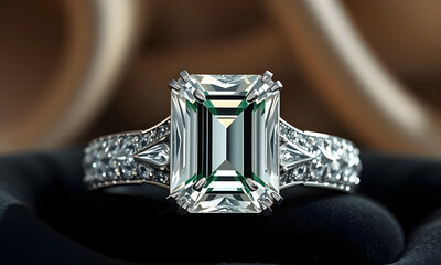 diamond engagement ring With Background HD PNG