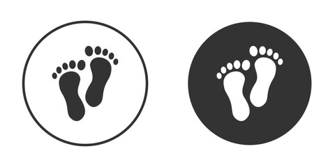 Footprint icon clipart flat designs. illustration vectors