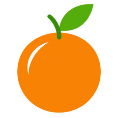 Orange fruit colorful icon vector on white background 