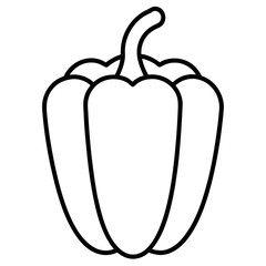 capsicum  colorful icon vector on white background 