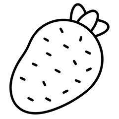 Potato outline icon vector on white background 