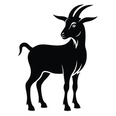 vector silhouette of a deer