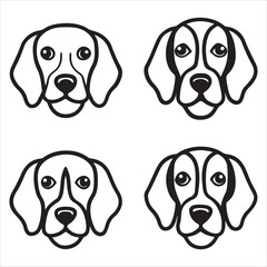 A Curious and Merry Beagle Dog, a Gentle Scent-hound with an Expressive Face and Floppy Ears, a Loyal and Tri-color Companion